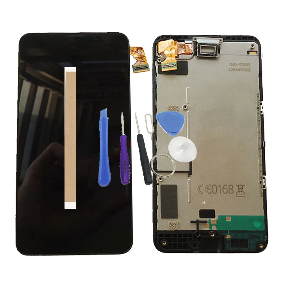 Для Nokia Lumia 630 N630 RM 976 977 978 LCD дисплей сенсорный экран дигитайзер с рамкой крышкой