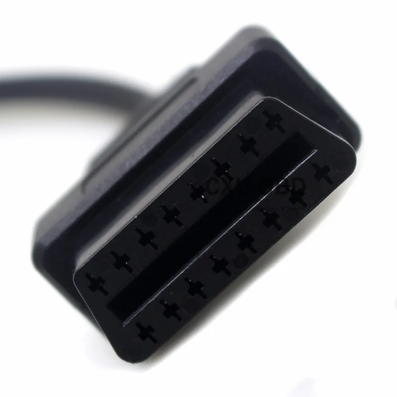 Газ 12 Pin 12Pin штекер для OBD OBD2 OBDII DLC 16 Pin 16Pin Женский адаптер автомобильного диагностического инструмента конвертер Кабель