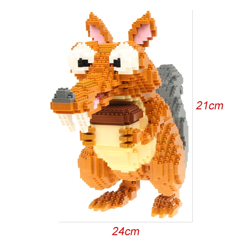 

Big size 2200pcs Mini Bricks Micro blocks DIY Squirre Building Toys Cute Cartoon Juguete Auction Figures Kids Gifts 16005
