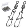 DONQL 10/20/50pcs Fishing Connector Swivels 12#-2/0# Interlock Pin Snap Rolling Swivel For Fishhook Lure Fishing Accessories ► Photo 1/6