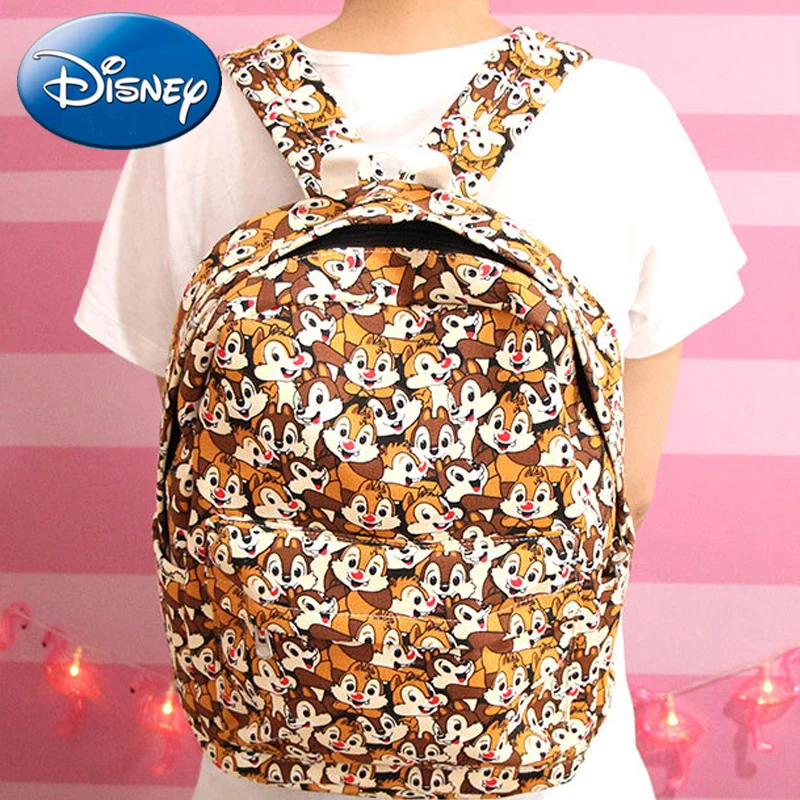 

Disney Fashion Kids Backpack Girls 3D Lovely Chip 'n' Dale School Bags Cute Animals Design Canvas Children Backpacks Kids Bag