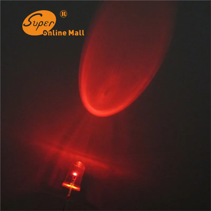 

50pcs LED 5MM 3-6v Pre-Wired Resistor Red Round Top DC 20cm Emitting Diode DIY For car Lamp