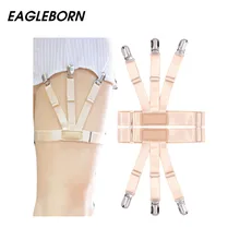 2 шт., мужская рубашка, подвязки, эластичный нейлон, регулируемая комбинация, Сексуальная рубашка, держатели, Crease-водоотталкивающий ремень, стремя стиль, подтяжки