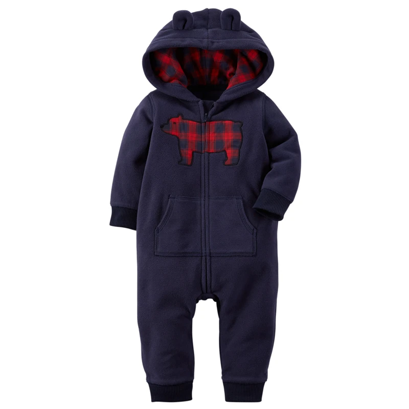 Otoño e Invierno bebé recién nacido ropa de bebé polar mono niños mameluco con capucha oso azul gris bebé Bebe Menino Macacao Otoño e Invierno bebé recién nacido ropa de bebé polar mono niños mameluco con capucha oso azul gris bebé Bebe Menino Macacao
