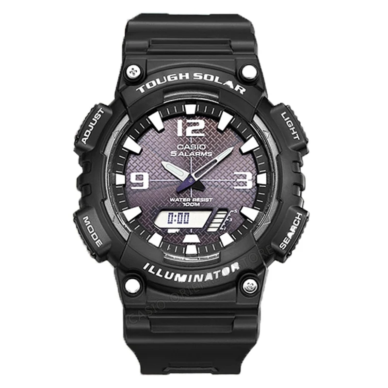 CASIO Часы Армия relogios Для мужчин кварцевые наручные часы AQ-S810W-1A спортивные Плавание сзади Солнечный свет Мощность резинкой - Цвет: AQ-S810W-1A