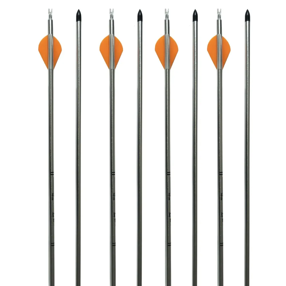 12Pcs spine400m Aluminum Arrows for Archery traditional longbow Hunting