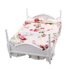 SPMART 1/12 весы миниатюрная мебель для кукольного дома цветочный кровать для принцессы