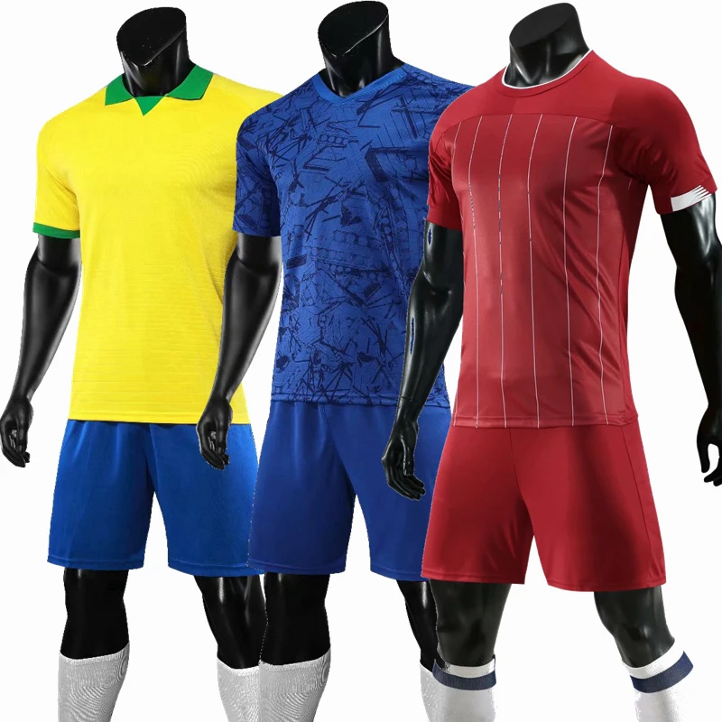 

New 2019 Soccer Jersey Sports Costumes for Men adult/Kids Football blank Kits Summer Print Suits training Clothing Sets Uniforms