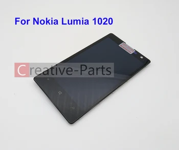 

Original LCD For Nokia Lumia 1020 Black Color with frame With Touch Glass Digitizer Assembly Display Screen Replacement Parts