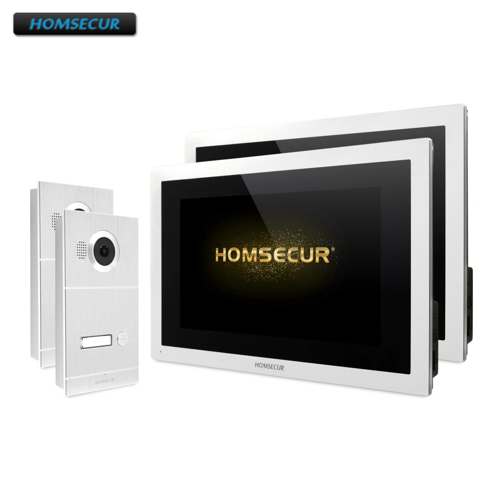 HOMSECUR 10 "AHD Видео домофонов Интерком охранника с ИК Ночное видение BC121HD-1S + BM114HD-S