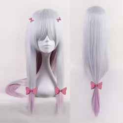 Эроманга сенсей Sagiri Izumi парики серебряный розовый смешанный жаропрочных синтетических волос Perucas Косплэй + парик Кепки + 5 розовый заколки