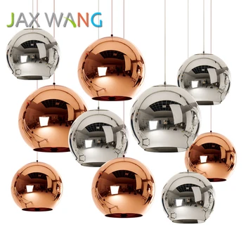 

LED Glass Ball Globe Pendant Lights Kitchen Dining & Bar E27 Bulb Pendant Lamp Modern Christmas Glass Ball Lighting Luminaire