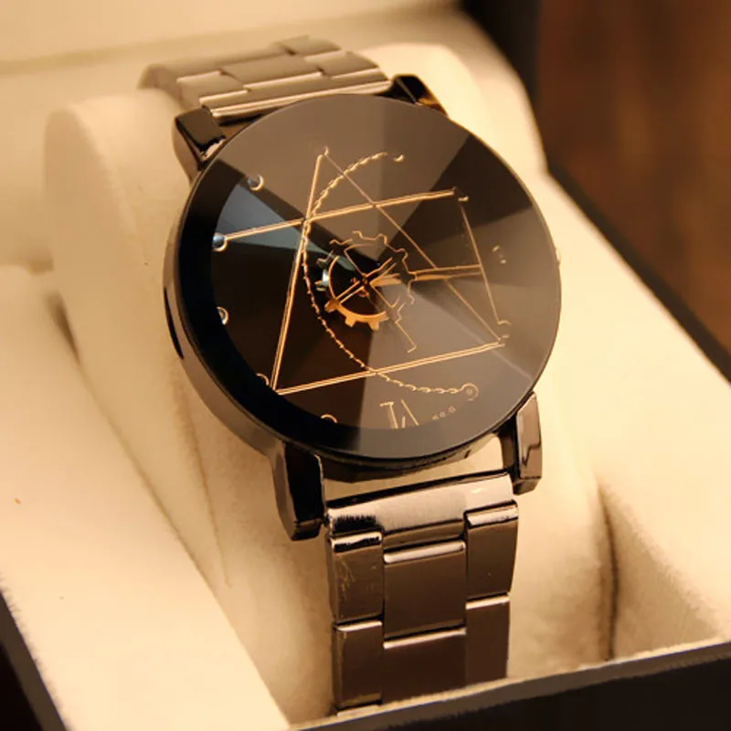 Malloom модные мужские часы Лидирующий бренд Роскошные часы из нержавеющей стали аналоговые кварцевые часы Relogio Masculino Montre Homme# Zer - Цвет: Черный