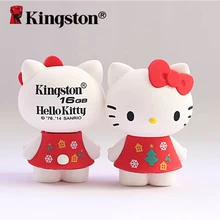 Kingston USB Flash Drive 16gb pen drive cle usb Stick Cartoon Hello Kitty USB flash Memory Disk Lovely Gift pendrive 16gb U Disk