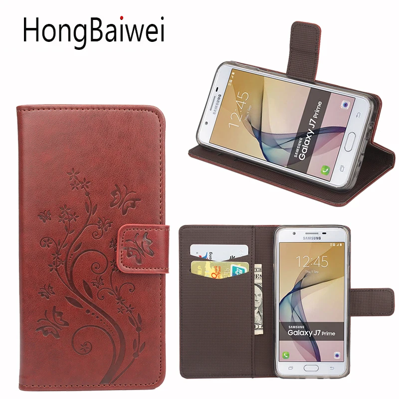 

For Samsung Galaxy J3 2017 Case Leather Flower Pattern Flip Luxury Card Slot Wallet Phone Bag Case for Samsung J3 2017