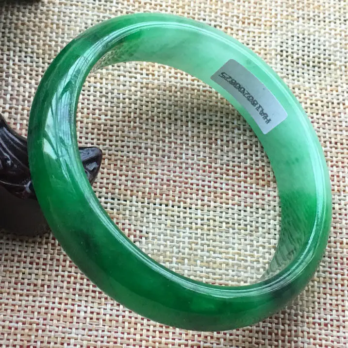 

59mm Certified Natural GREEN Jadeite JADE Bracelet Bangle