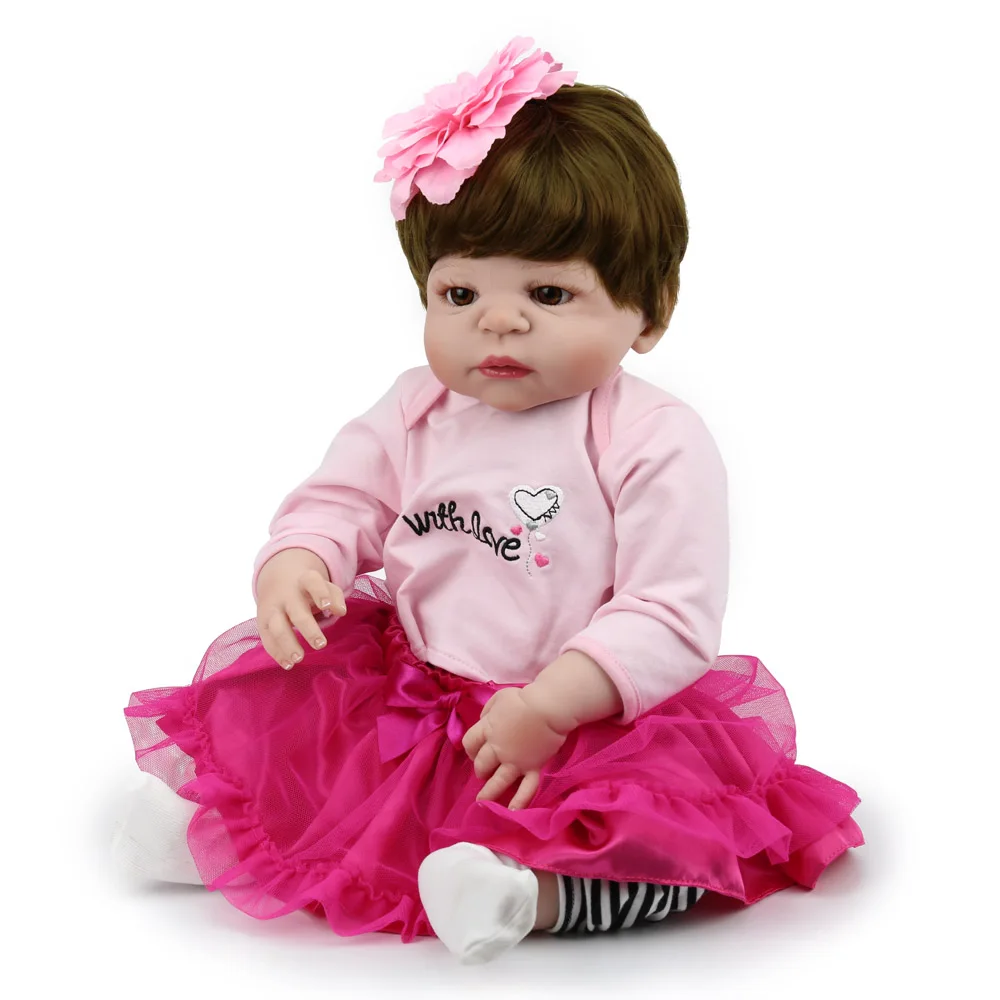 22 дюймов см 55 полный Силиконовый Reborn Baby куклы реалистичные настоящие живые