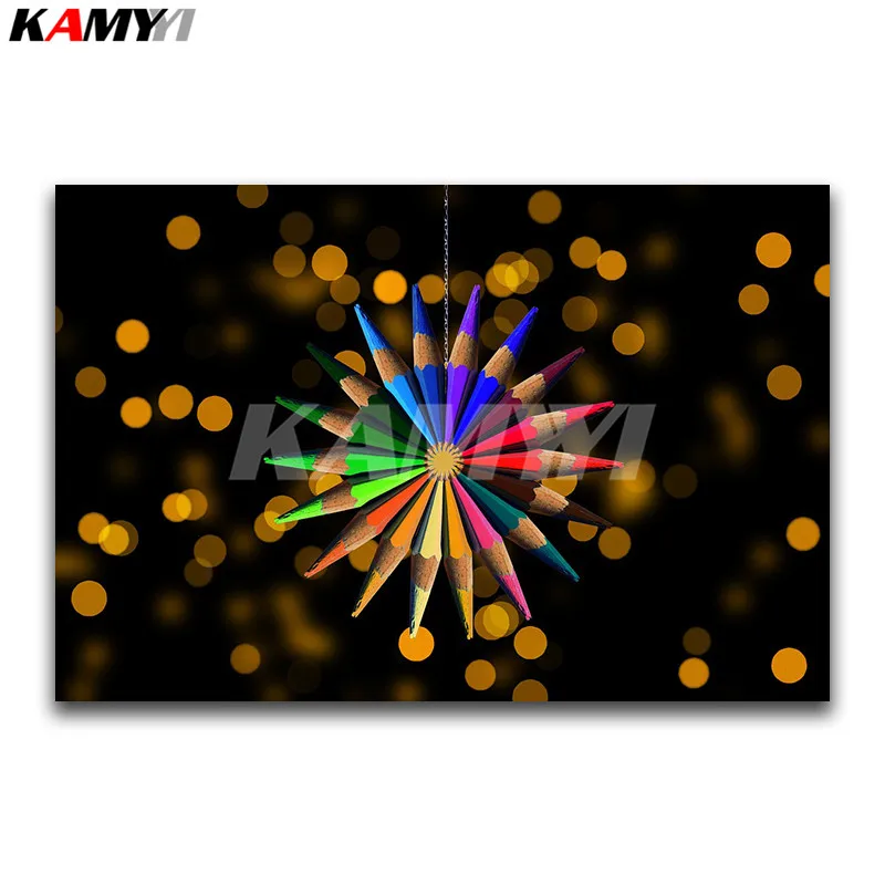 

Full Square Diamond embroidery Cross stitch Cartoon Full Round Diamond mosaic color pencil 3D DIY Diamond painting pen