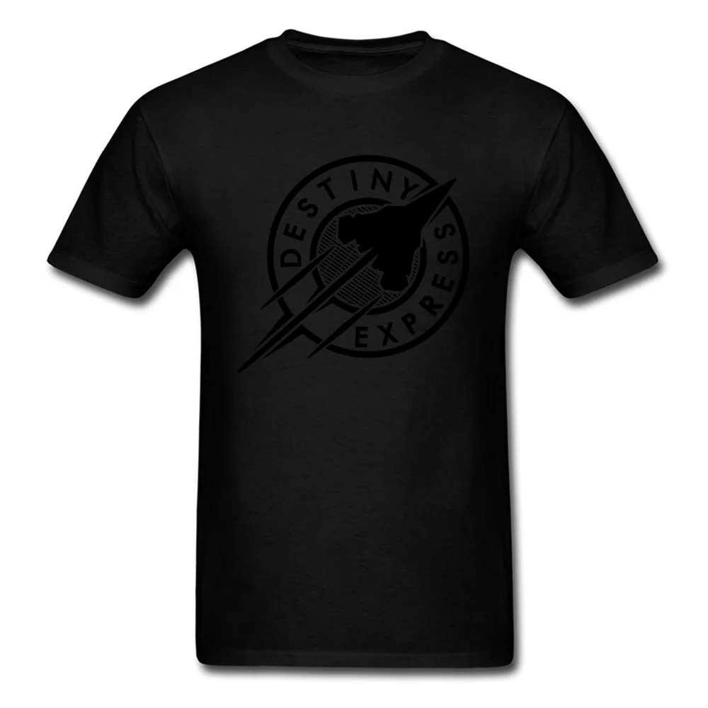 Printed T Shirt Wholesale O-Neck Destiny Express Pure Cotton Young Tops T Shirt Design Short Sleeve Tee Shirts Destiny Express black