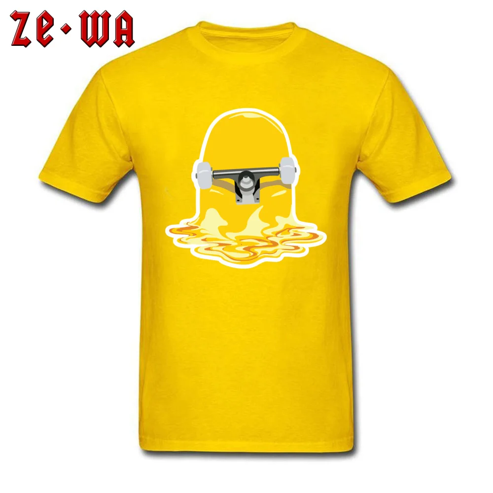 Hot and Board Top T-shirts Short Sleeve Unique Plain Youth VALENTINE DAY Tees Unique Tee-Shirt Crew Neck 100% Cotton Hot and Board yellow