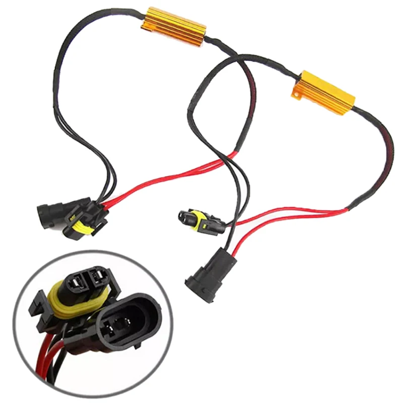 

2Pcs Alloy H8/H11 LED DRL Fog Light Canbus 50W Load Resistor Error Free Decoder Cancel