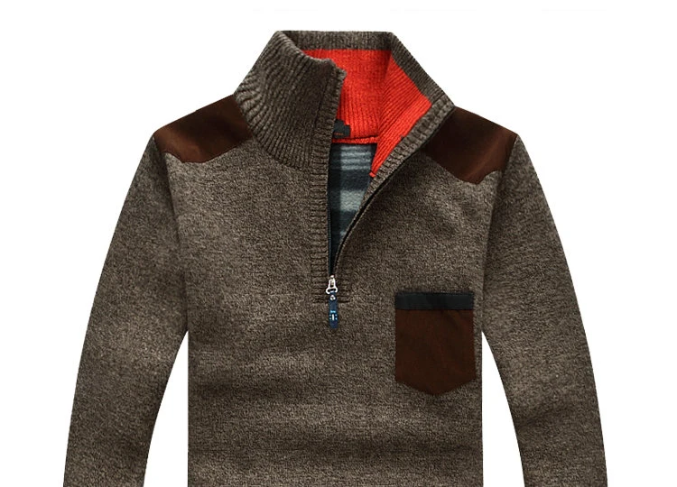 Высококачественный осенний зимний свитер пуловер мужской теплый повседневный вязаный мужской свитер, пуловер