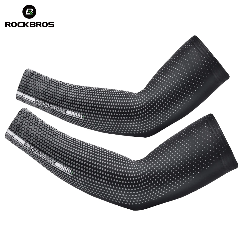 ROCKBROS Suncreen Running Arm Sleeve Warmer Cycling Bicycle Basketball