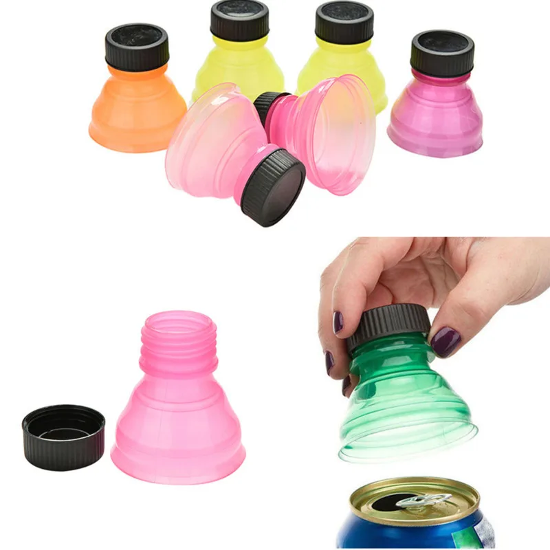 

Delidge 6pcs Soda Saver Pop Beer Beverage Can Cap Flip Bottle Top Lid Protector Snap On
