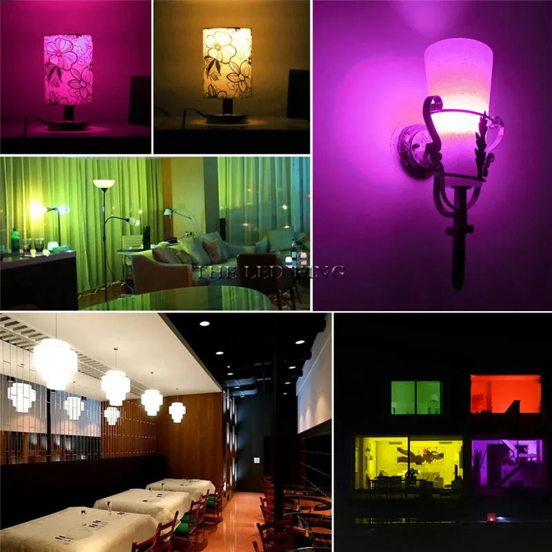 Lampadina LED RGB E27 10W - 16 Colori Con Telecomando, Perfetta Per Atmosfere - Foto 6