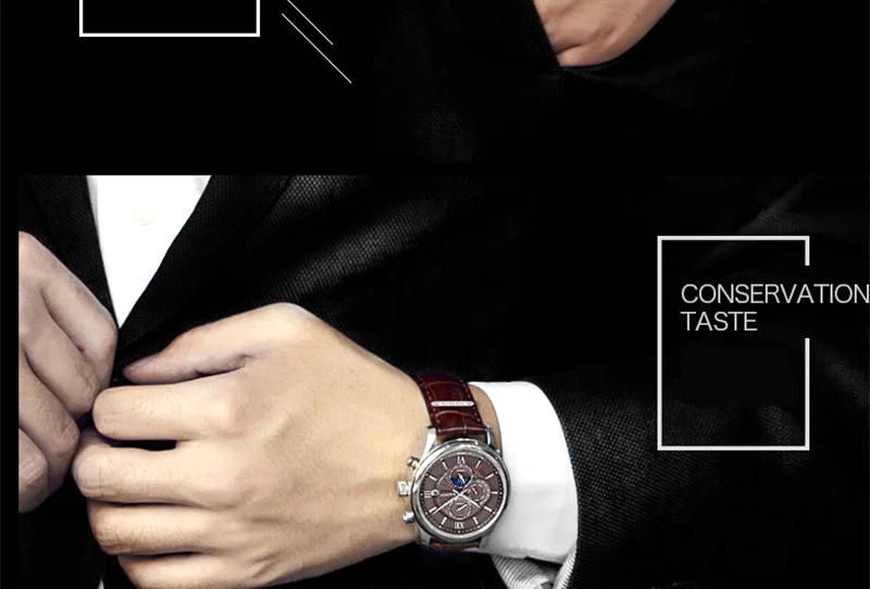 NESUN для мужчин модный топ бренд автоматические механические часы светящийся сапфир водостойкие спортивные мужской Relogio Masculino