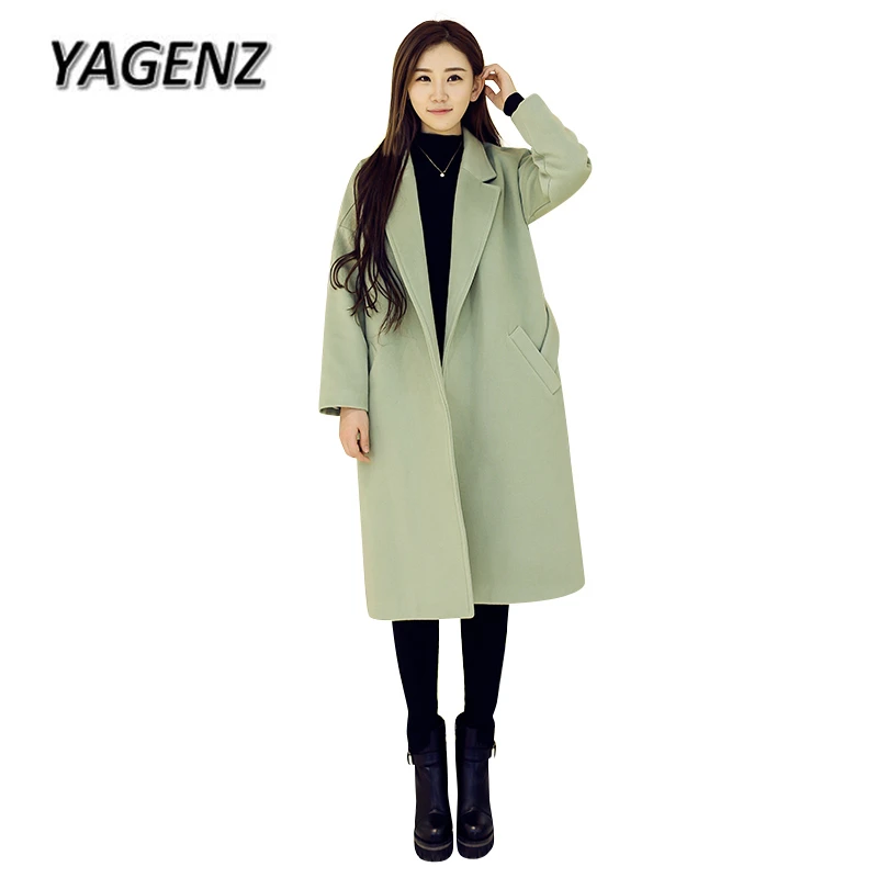 YAGENZ 2017 Autumn Winter Woolen Jacket Women Clothing