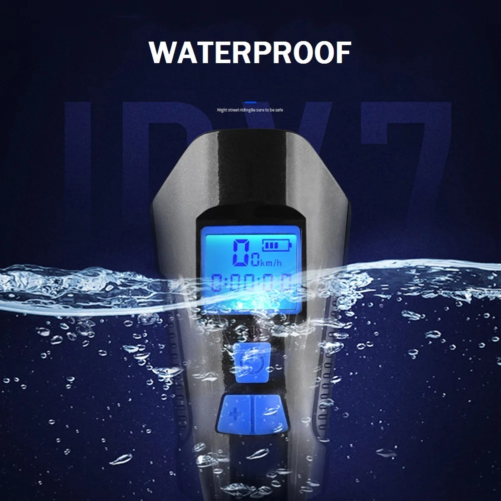 Perfect Waterproof Bicycle Light Computer Cycle Speedometer Lights USB Rechargeable Bike Front Light Flashlight LED Cycling HeadLight 4