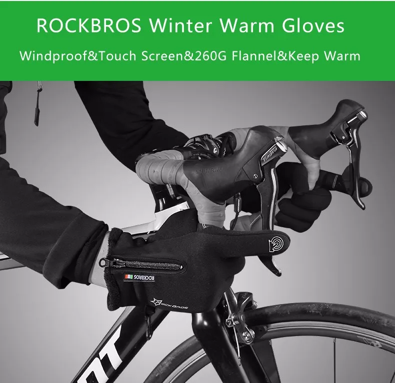 ROCKBROS-10 перчатки для катания на лыжах противоскользящие ветрозащитные теплые флисовые перчатки зимние моющиеся мужские и женские спортивные перчатки 2 стиля