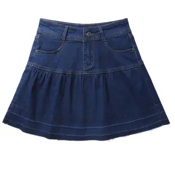 

plus size 9XL!denim mini skirt women summer fashion high waist jeans ball gown skirt