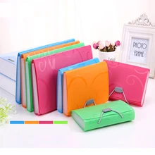 EKIND A6 типа «гармошка» расширяемый Портативный Сумка для документов типа «гармошка» Стиль Пластик кошелек ярких цветов 13 карманы переносная папка