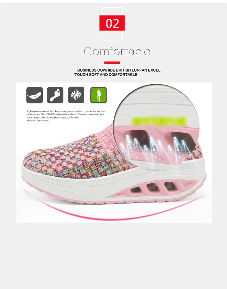2019 Spring women casual shoes women wove platform shoes ladies fashion slip on sneakers shoes breathable walking shoes (4)