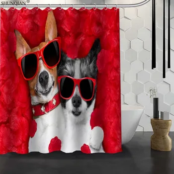 

New Chihuahua Dog Custom Shower Curtain Waterproof Fabric Bath Curtain Polyester Fabric Bathroom Curtain 18-4.11