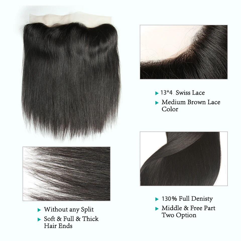 Ali Grace волосы индийские прямые волосы на кружевном фронте волосы remy 13*4 свободные и средняя часть человеческие волосы закрытие натуральные волосы