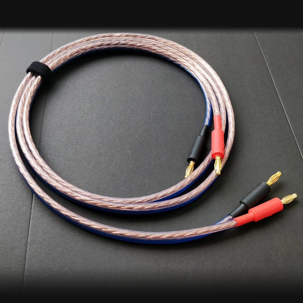 FIHI A5 DIY аудио линия Hifi акустический кабель с 2 разъемами типа банан к разъемам