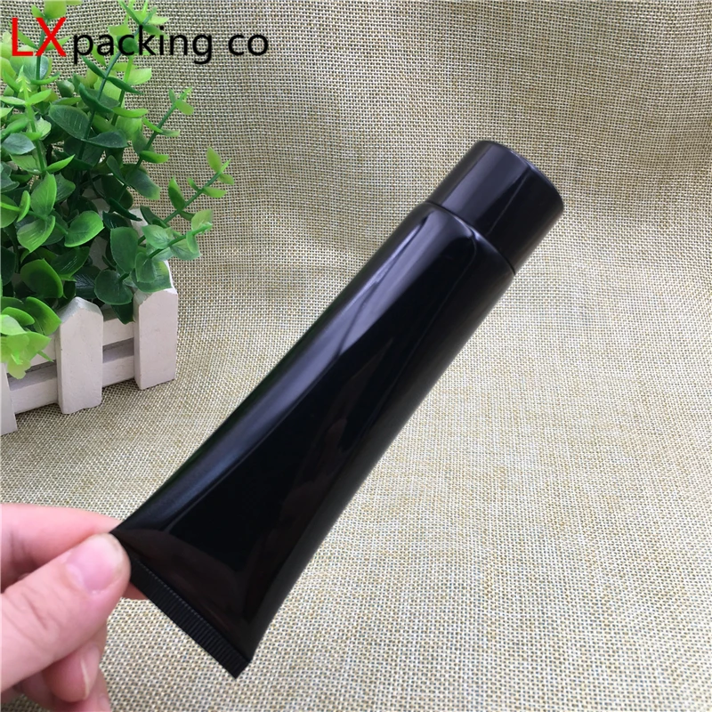100 pcs Free Shipping 10ml 30ml 50ml 80ml 100ml Empty Black Plastic Tube Bottles Refillable Empty Cosmetic Containers packaging 100 pcs Free Shipping 10ml 30ml 50ml 80ml 100ml Empty Black Plastic Tube Bottles Refillable Empty Cosmetic Containers packaging