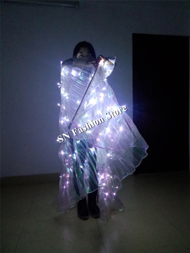 PF899 dance wear Led light stage clothes luminous costumes suits ballet party princess wedding bellydance music sj show dress 15