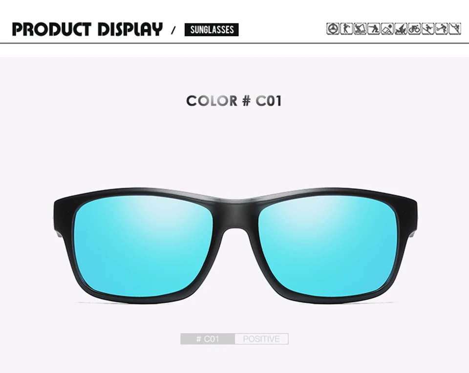 DUBERY Винтажные Солнцезащитные очки поляризованные мужские солнцезащитные очки для мужчин UV400 оттенков Spuare черные летние Oculos мужские 8