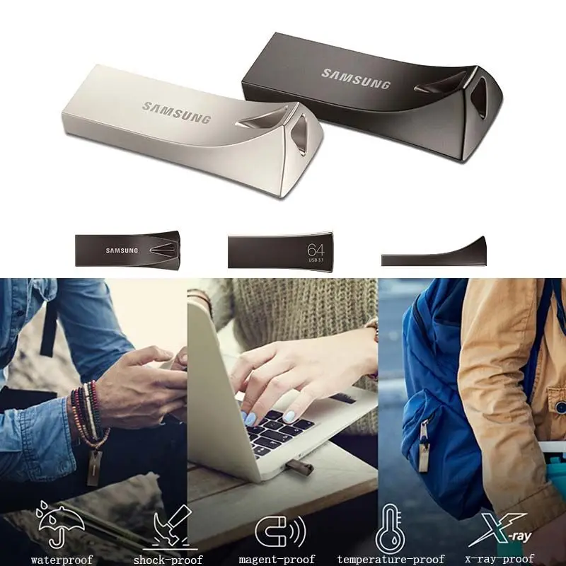 SAMSUNG USB 3.0 Flash Drive 32GB 64GB 128GB Metal Mini Pen Drive OTG Pendrive Memory Stick Storage Device U Disk Free Shipping