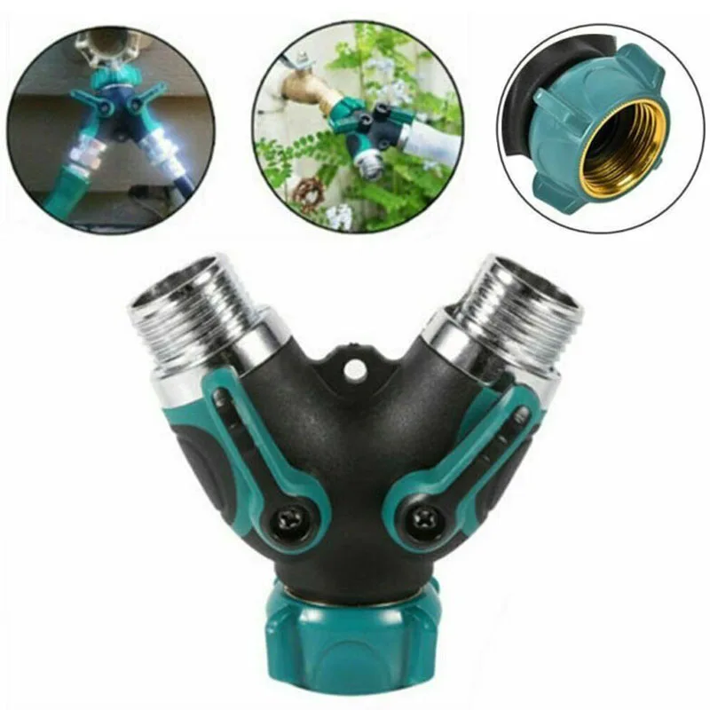 

Plastic Hose Connector Splitter Garden Yard Outdoor Watering Equipment 2 Way 3/4" Pipe Faucet Irrigation Durable