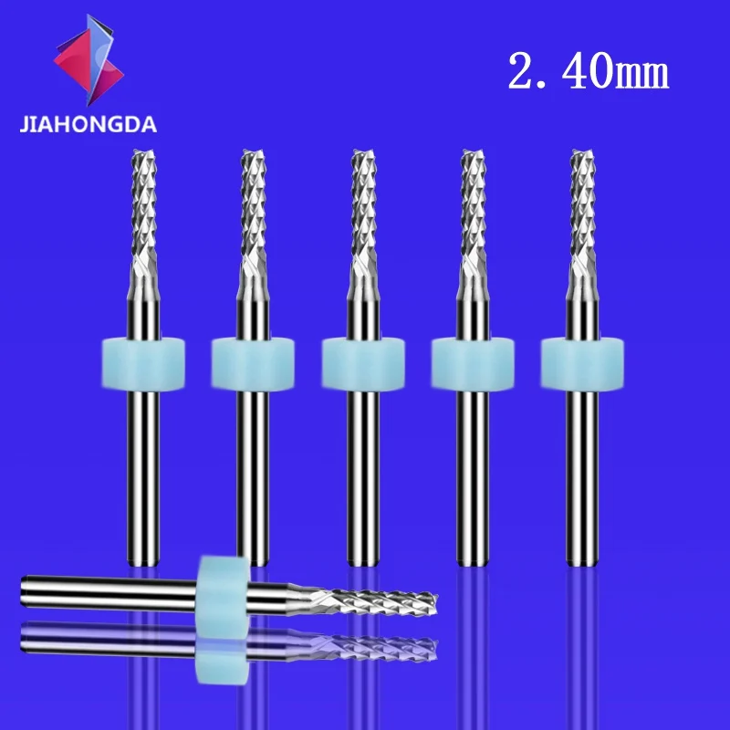 10 шт./компл. Фрезерный резак 3,175 диаметр ЧПУ Концевая фреза резак мини PCB биты карбида комплект 2,40-3,00 мм для фрезерных инструментов
