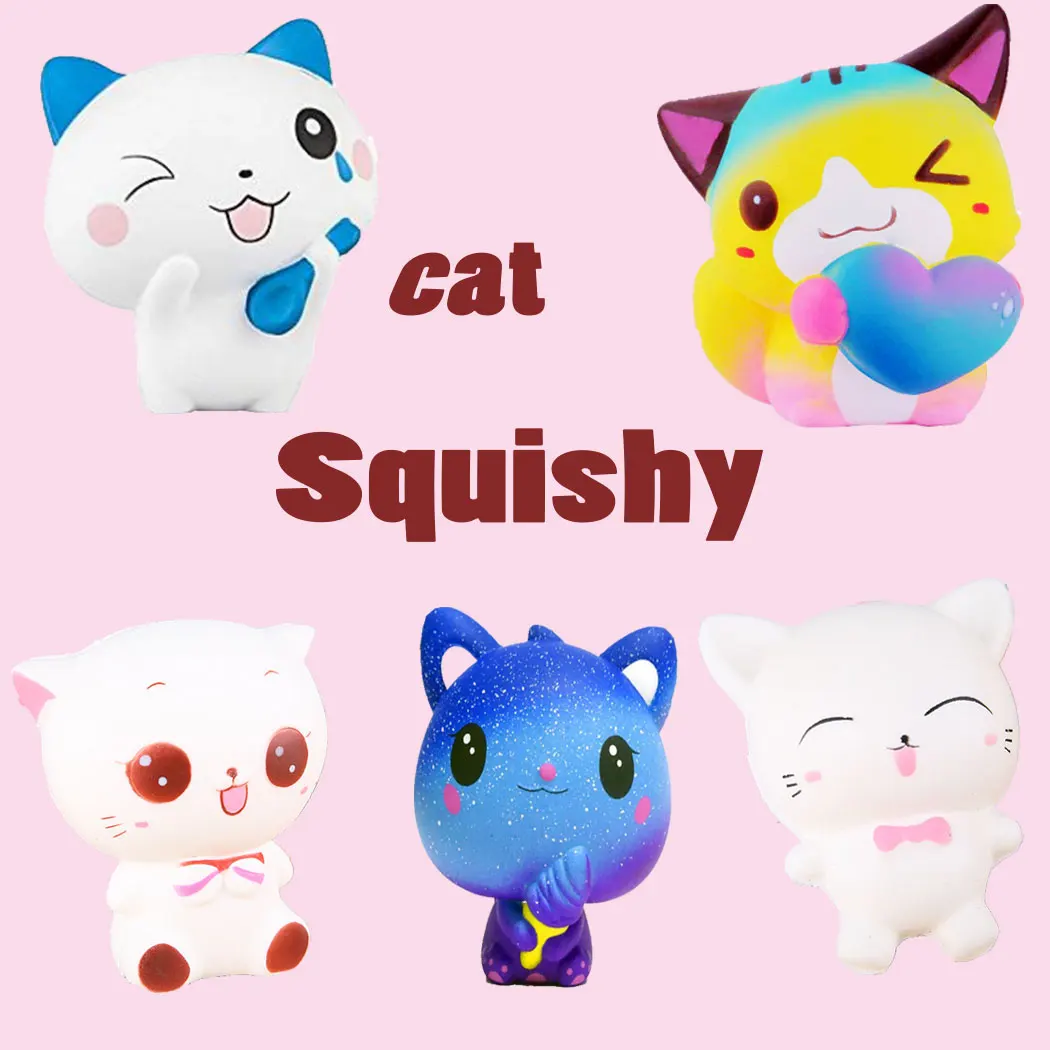 

Cute 3D Squishy Animals Starry Sky Cat Soft Toy Scented Slow Rising Squeeze Stress Relief Antistress Squishies Toys For Children