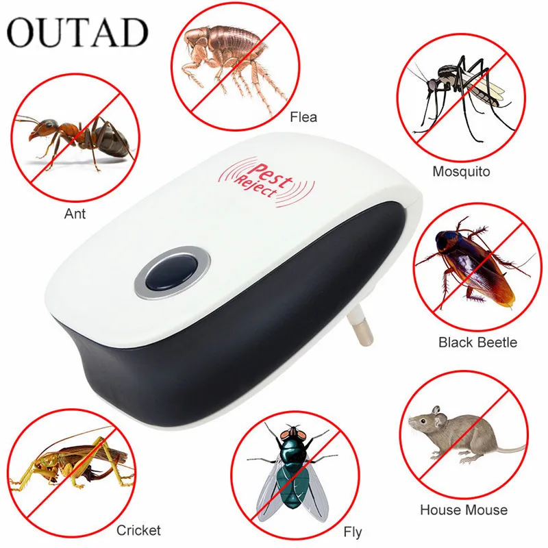 OUTAD Enhanced Version font b Electronic b font Cat Ultrasonic Anti Mosquito Insect Pest Controler Mouse