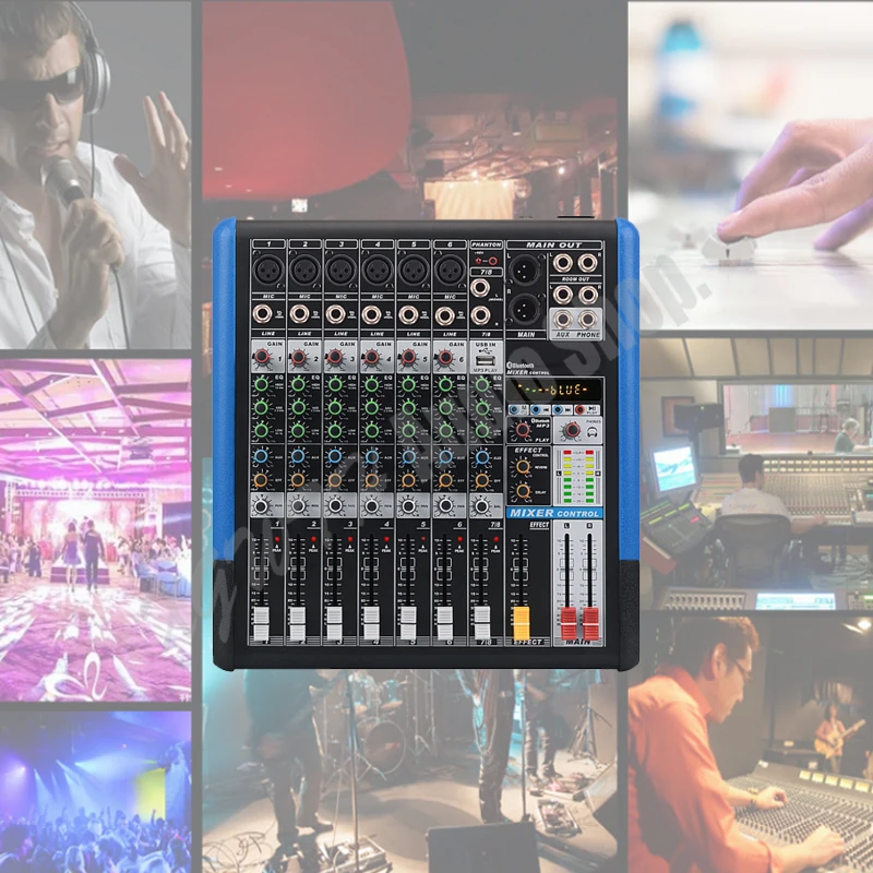 Sound Mixing Console with Bluetooth Record +48V