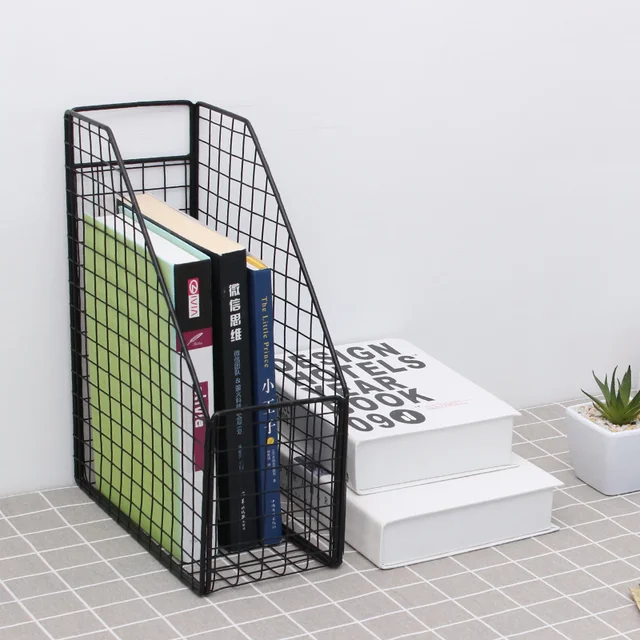 Metal magazine holders, Magazine storage box Metal wire mesh rack