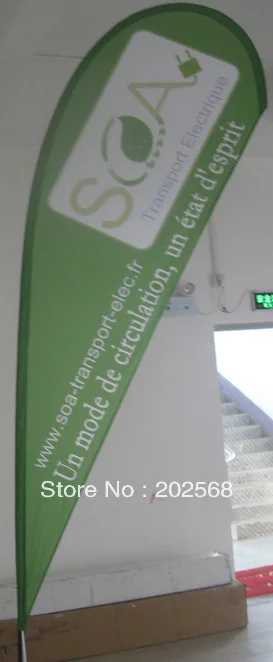 

10x Single Sided Teardrop Flag Banner(L Size)W/Spike or Screw Base